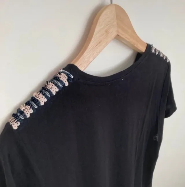 Camiseta manga corta con lentejuelas Bimba y Lola