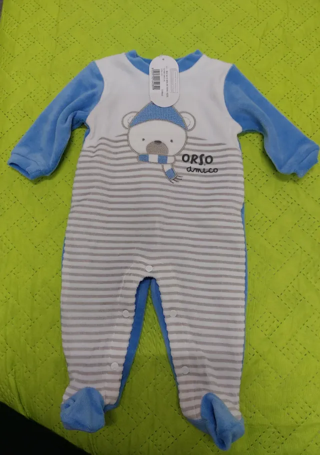 Tutina ciniglia neonato 3 mesi nuova