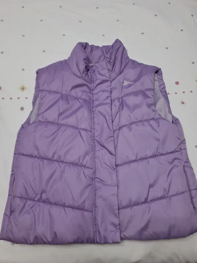 Chaleco acolchado morado mujer
