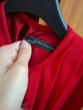 Vestido fiesta Zara rojo