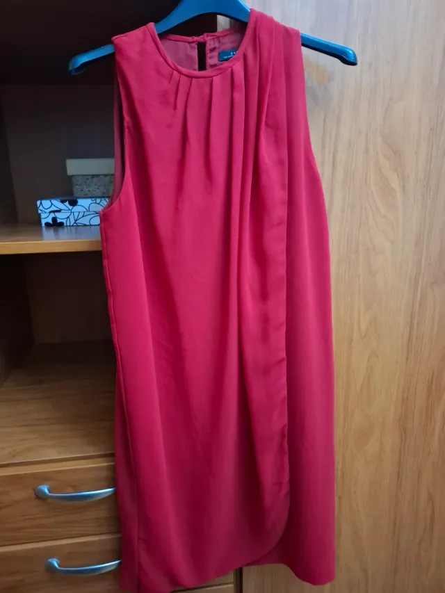 Vestido fiesta Zara rojo