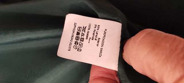 Abrigo Lana Purificación García Verde