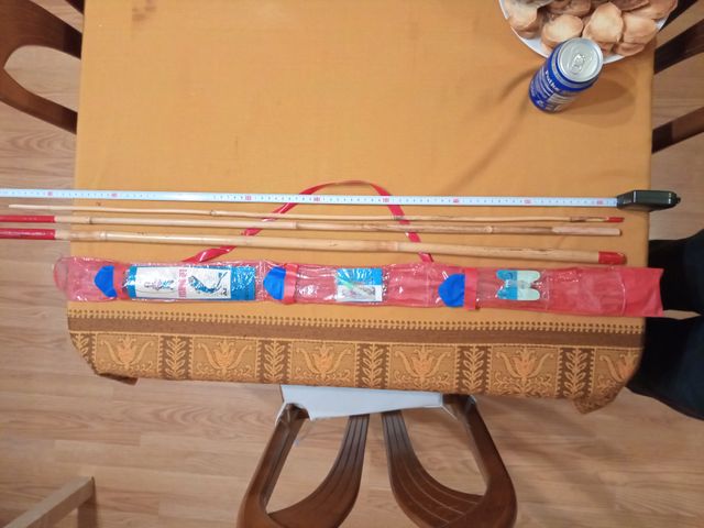 Caña de pescar vintage infantil