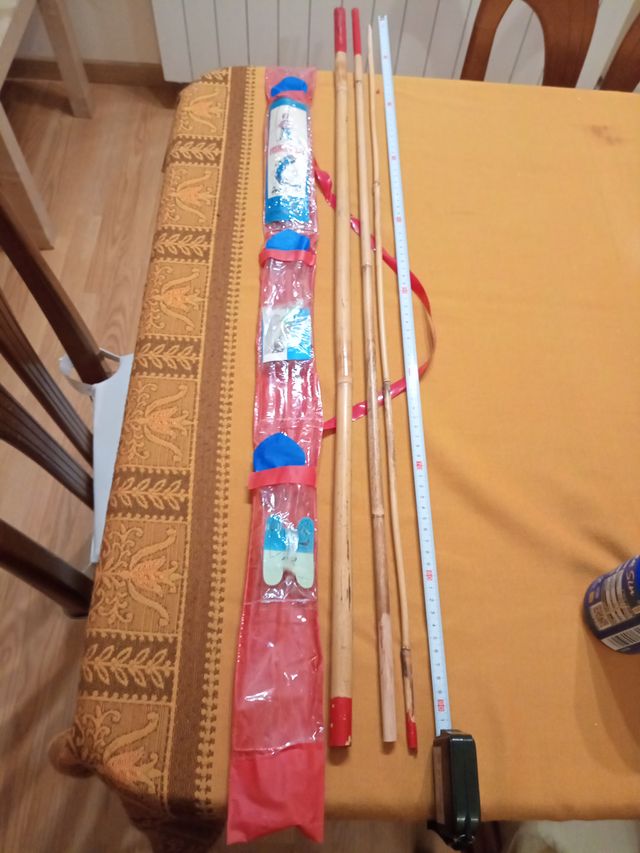 Caña de pescar vintage infantil