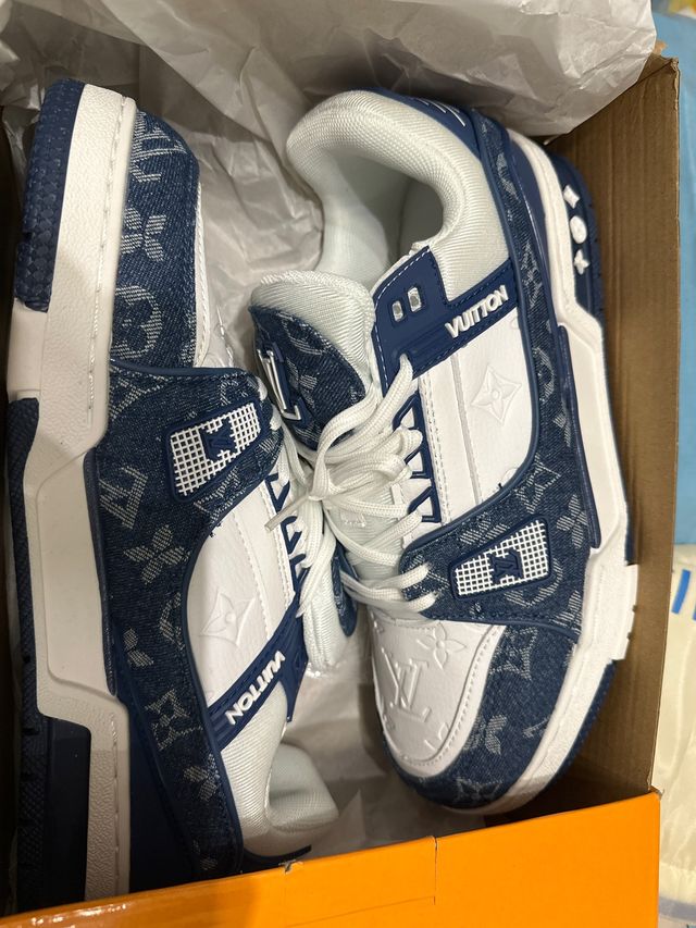 Zapatillas Louis Vuitton Denim y Blanco