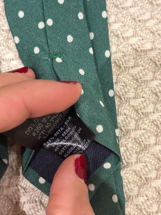 Corbata Carolina Herrera Verde Lunares