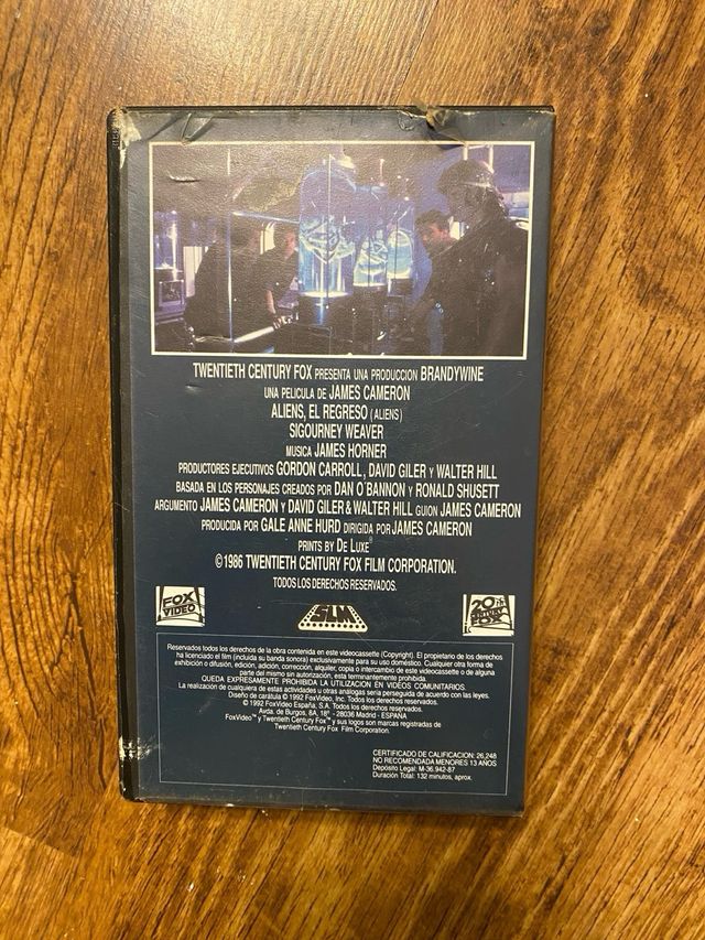 VHS Aliens El Regreso (Sci-Fi/Terror)