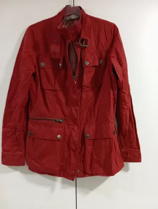 Parka  con capucha mujer roja