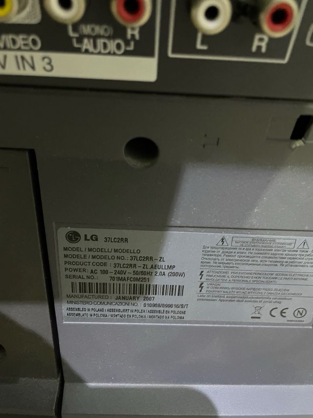 Televisor LG 37 Negro