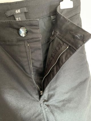 Pantalone slim a vita alta nero per donna H&M
