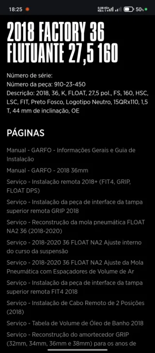 Suspensão Fox 36 Factory