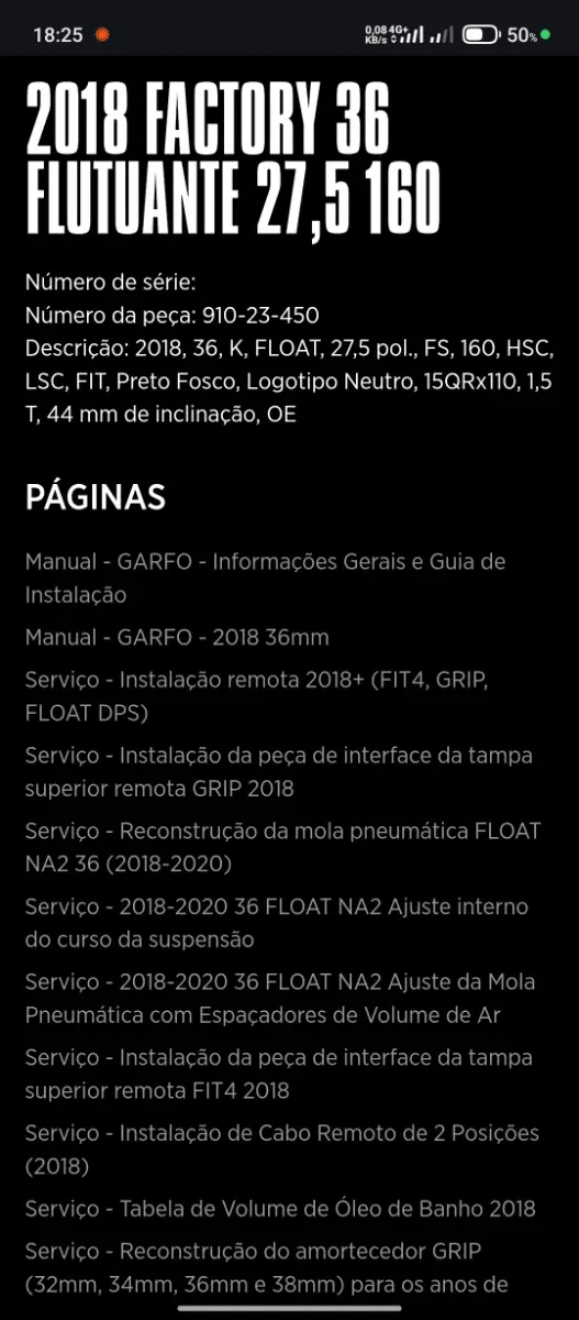 Suspensão Fox 36 Factory