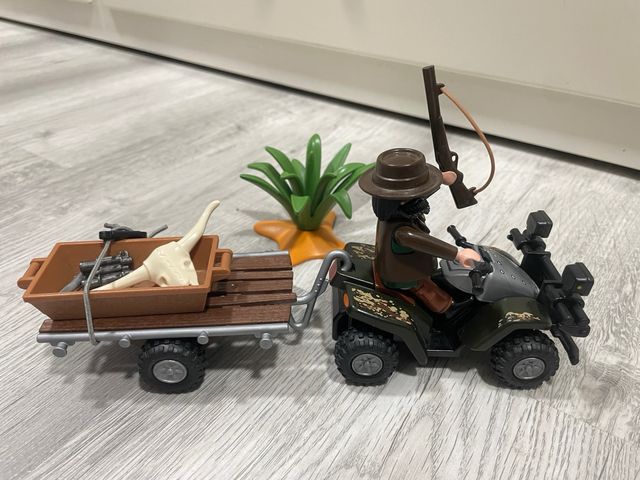 Playmobil selva cazador y remolque.descat ref:4834