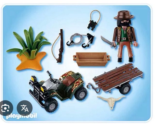 Playmobil selva cazador y remolque.descat ref:4834