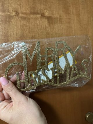 Addobbi Natalizi Merry Christmas Oro