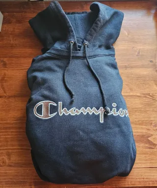 Felpa Champion unisex con cappuccio tg L, vintage