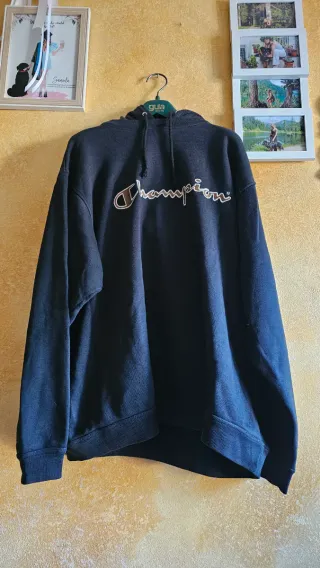 Felpa Champion unisex con cappuccio tg L, vintage