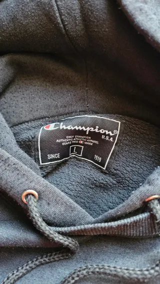 Felpa Champion unisex con cappuccio tg L, vintage