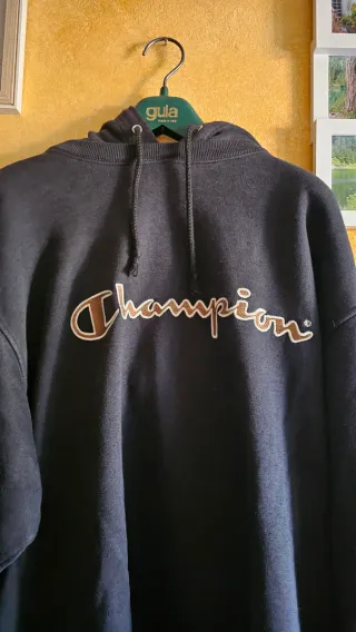 Felpa Champion unisex con cappuccio tg L, vintage
