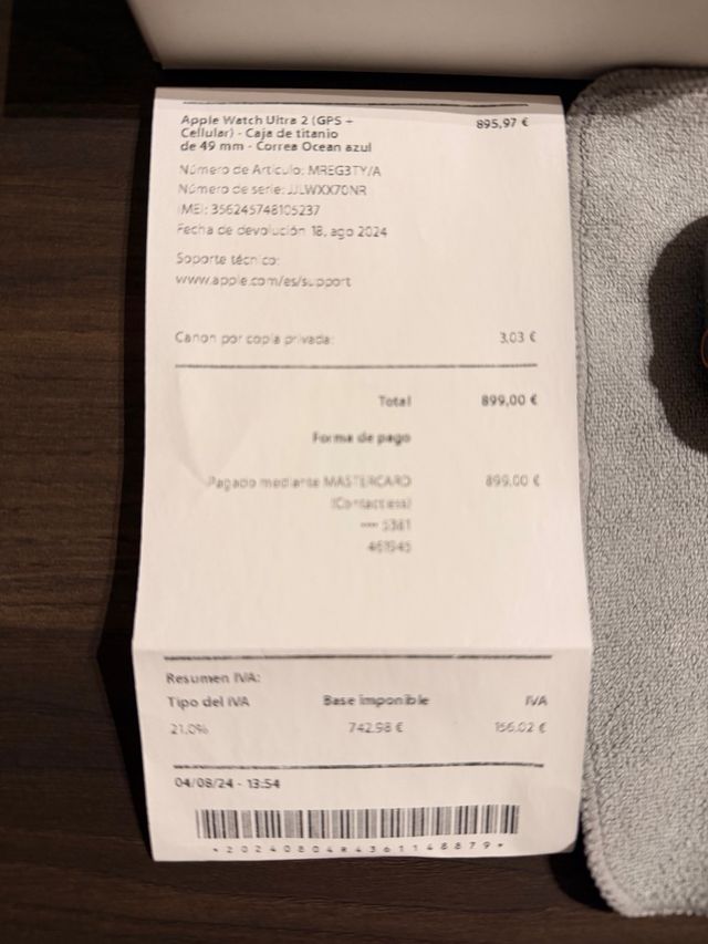 Apple Watch Ultra 2 GPS + Cellular Titanio