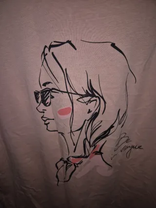 Camiseta Etam manga corta dibujo mujer XL