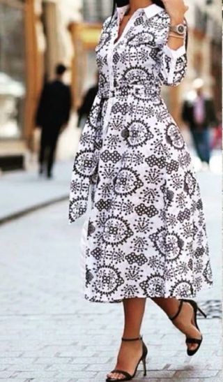 Vestido largo Zara estampado