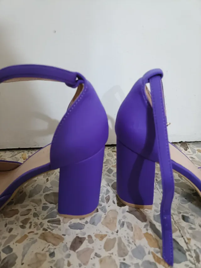 Zapatos de tacón, morados talla 38