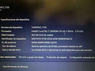 Portátil Lenovo Negro