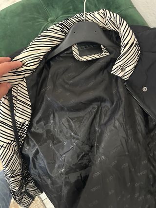 Giacca piumino donna fantasia bianco/nero