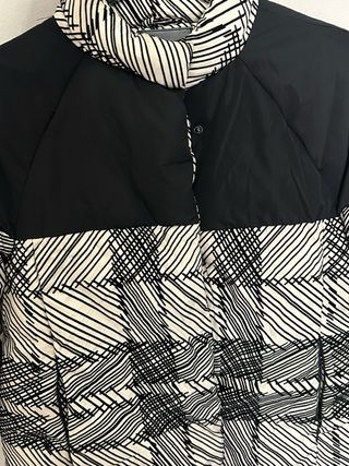 Giacca piumino donna fantasia bianco/nero