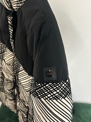 Giacca piumino donna fantasia bianco/nero