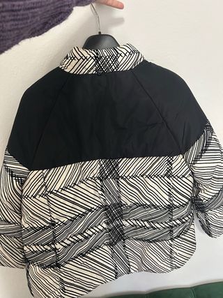 Giacca piumino donna fantasia bianco/nero