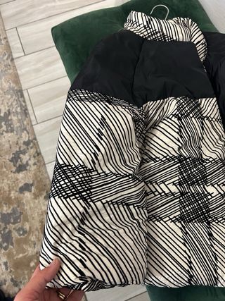 Giacca piumino donna fantasia bianco/nero