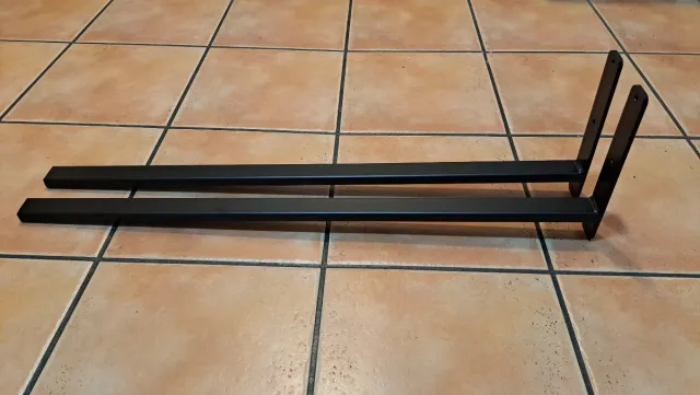 2 Soportes Cofre Portaequipaje Negro mate.