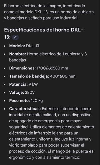 Horno Eléctrico Industrial DKL-131