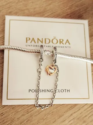 Charm Cadena Seguridad Colgante Corazón Infinito