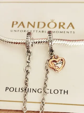 Charm Cadena Seguridad Colgante Corazón Infinito