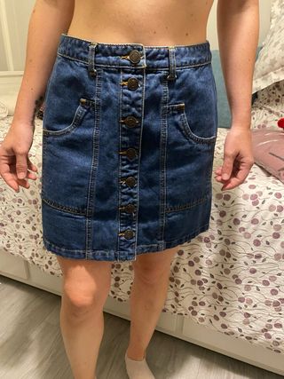 Falda vaquera corta Stradivarius Talla S