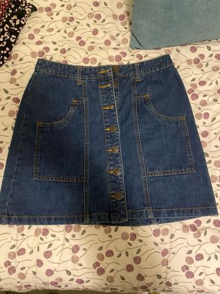 Falda vaquera corta Stradivarius Talla S