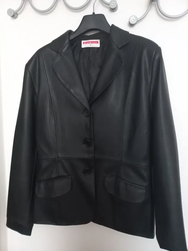 Giacca ecopelle nera taglia M