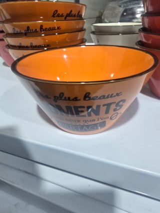 Lote 25 Cuencos de colores con borde negro