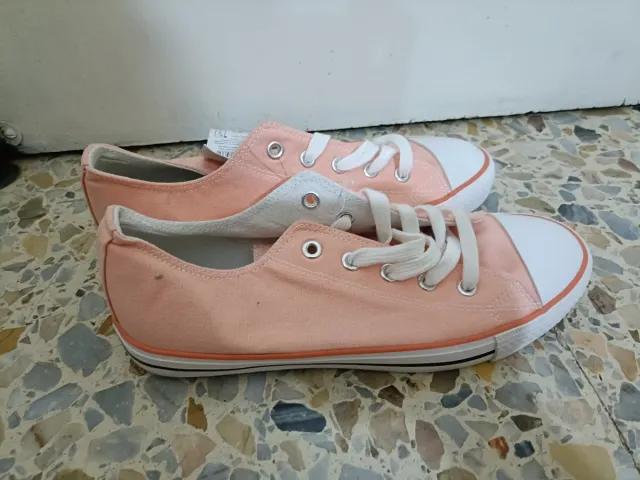 Zapatillas estilo Converse salmón talla 38