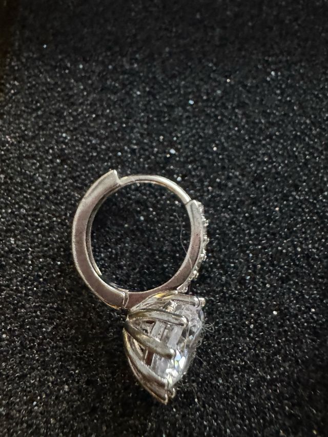 Pendientes de plata con brillantes