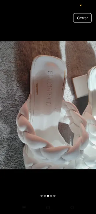 Sandalias de mujer blancas tejidas