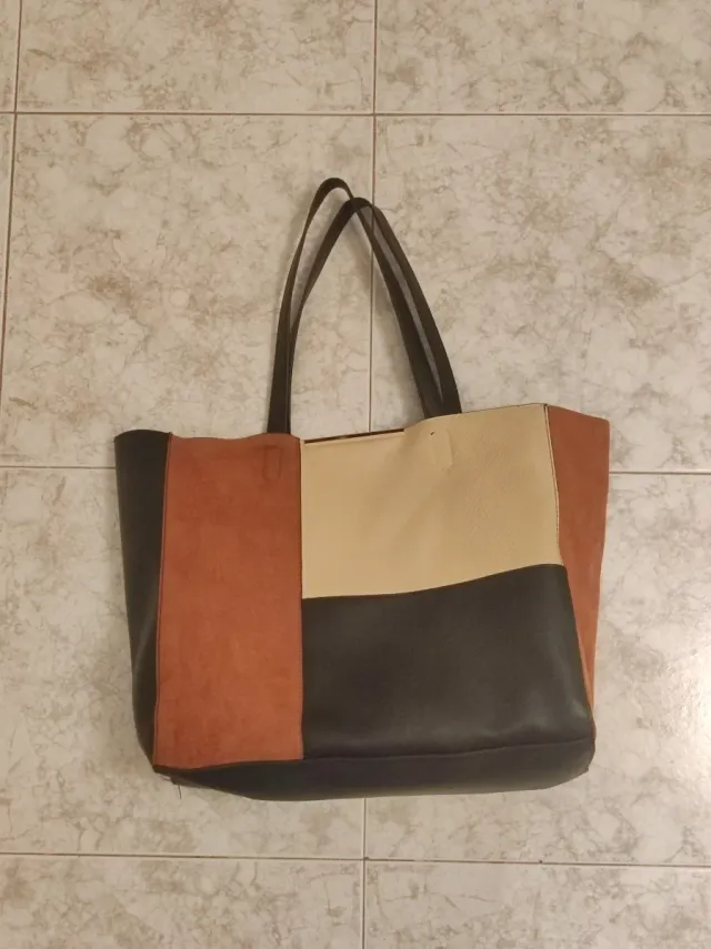 Bolso tote de cuadros
