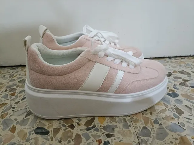 Zapatillas rosas plataforma talla 38