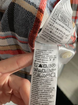 Camisa Levi's cuadros XL