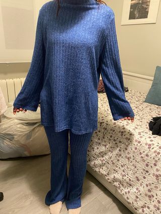 Conjunto SHEIN azul efecto algodón Talla S