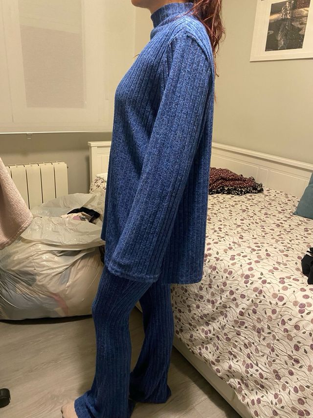 Conjunto SHEIN azul efecto algodón Talla S