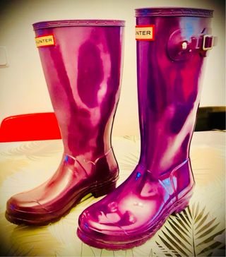 BOTAS DE AGUA HUNTER MORADAS TALLA 36-37